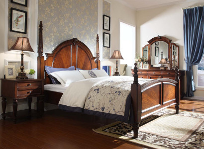 Cama 2x mesitas de noche conjunto de dormitorio diseño de lujo nuevo marrón 3 piezas moderno